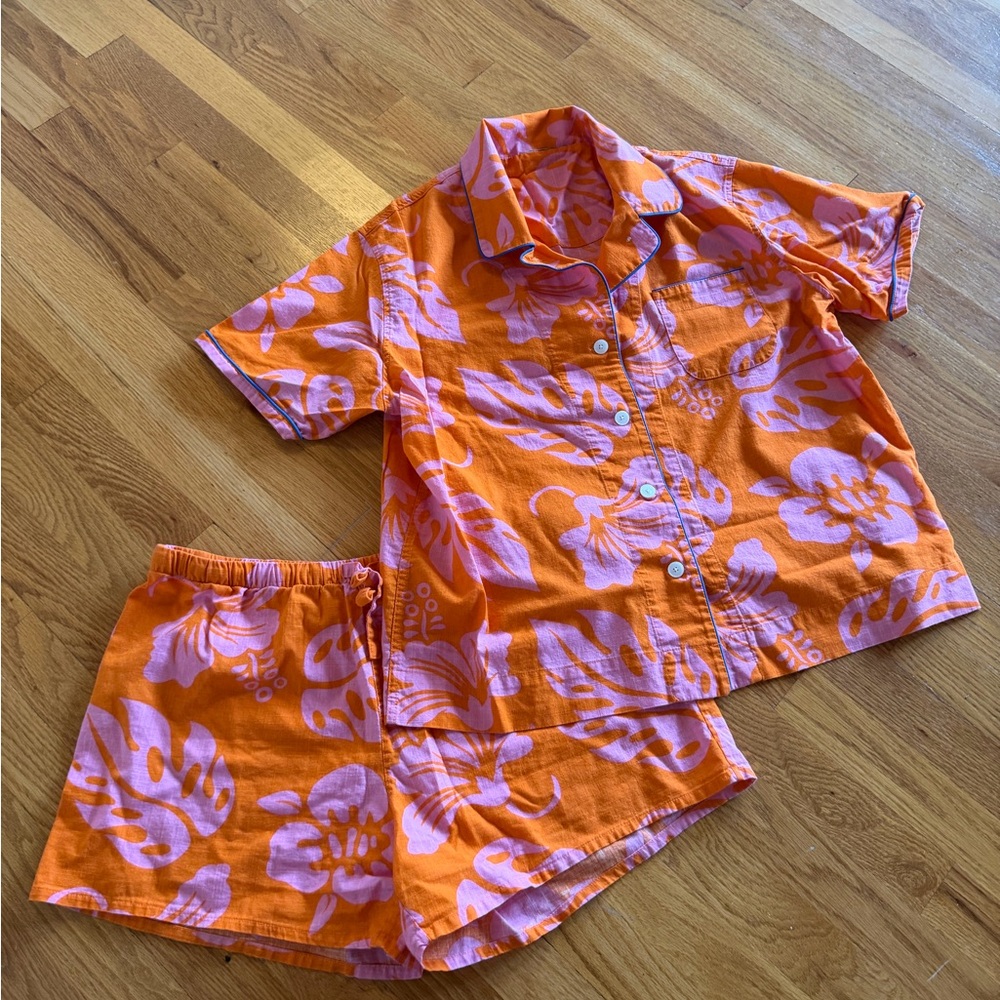 Sleepy Jones shorts pajama set. Women’s Large. 100% linen